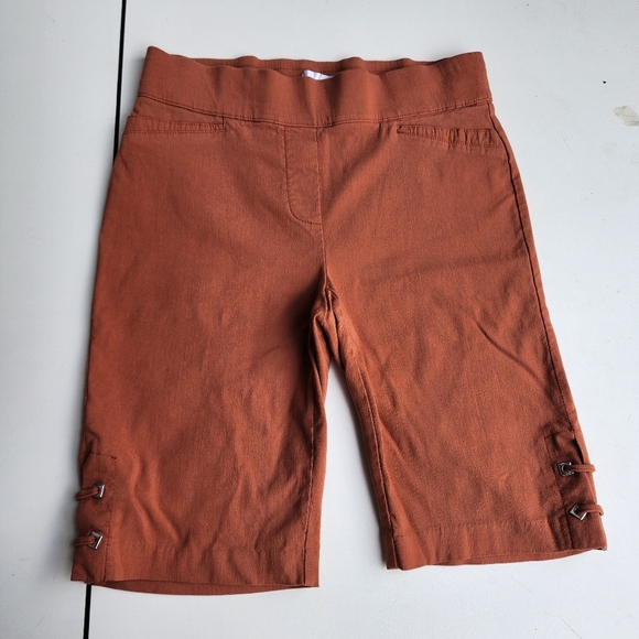 Retrology Shorts Bermuda Shorts Stretch Stretchy Shorts High Rise Brown Sz S - Picture 1 of 8